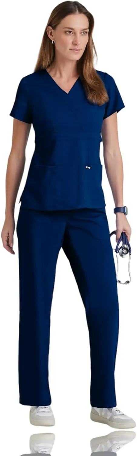 BARCO Grey's Anatomy Scrubs - Riley Scrub Top for Women, V-Neck Super-Soft Women's Scrub Top