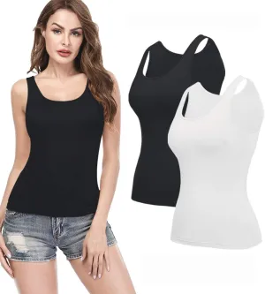 Camisoles for Women with Built in Bra,Basic Yoga Top Layering Tank Top Padded Bra Undershirt(S-3XL)