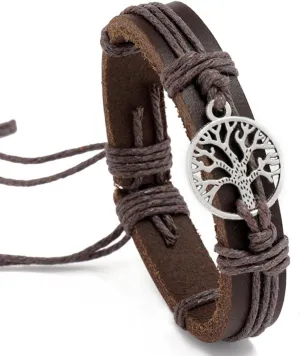 Cross Leather Bracelets Tree of Life Bracelet Black Basketball Bracelets Jewelry for Men Over 15 Years Old