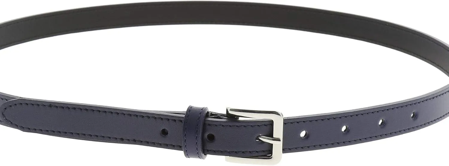 FASHIONGEN - Woman Italian Leather Belt, 2 cm width Ladies Belt for dress, pants, LINDA