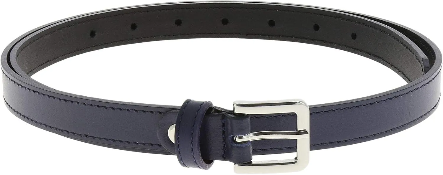 FASHIONGEN - Woman Italian Leather Belt, 2 cm width Ladies Belt for dress, pants, LINDA