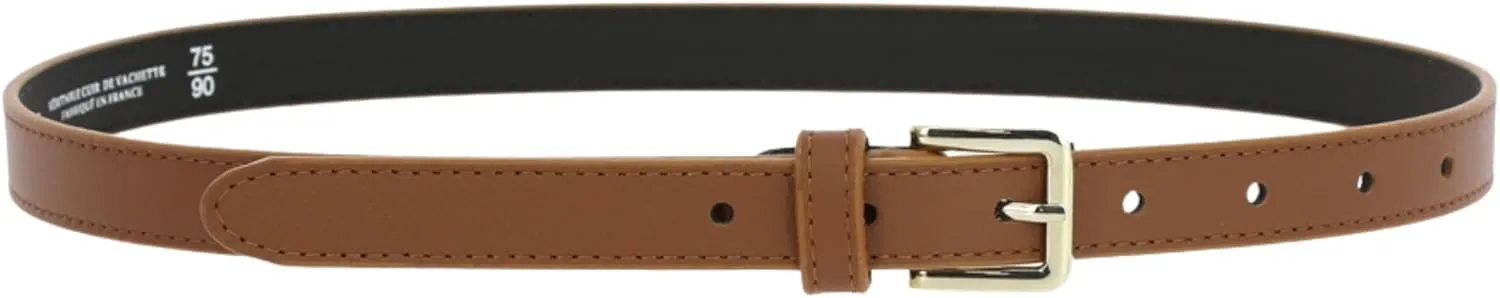 FASHIONGEN - Woman Italian Leather Belt, 2 cm width Ladies Belt for dress, pants, LINDA
