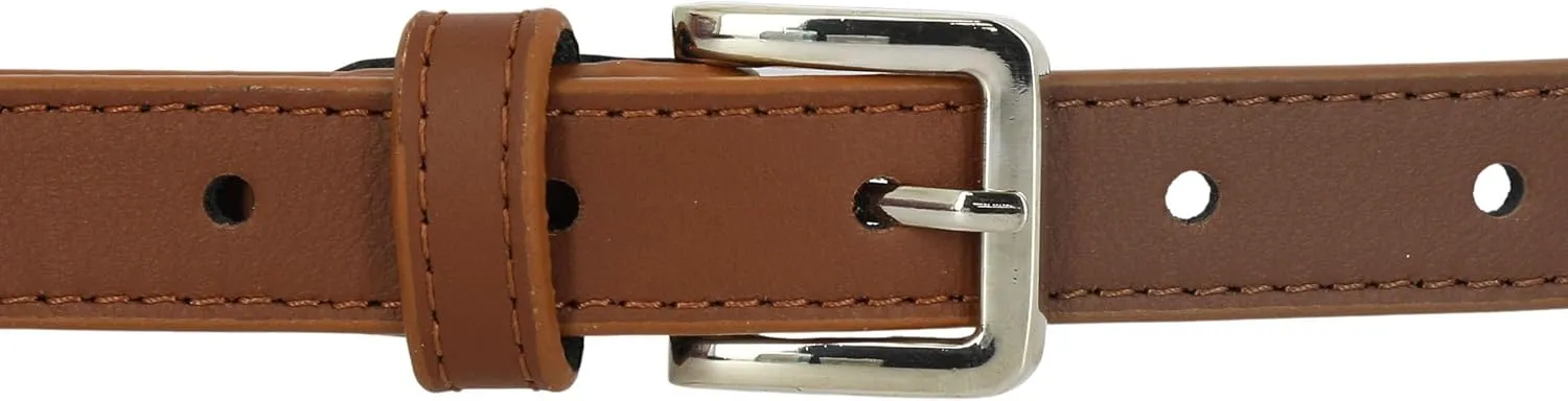 FASHIONGEN - Woman Italian Leather Belt, 2 cm width Ladies Belt for dress, pants, LINDA