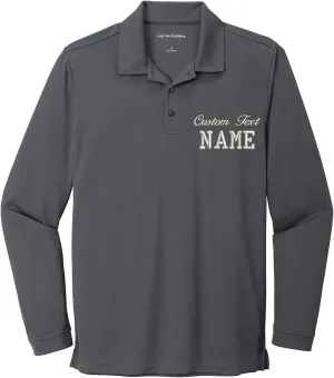 INK STITCH Custom Embroidery Stitching K110LS Men Long Sleeve Polo Shirts - 6 Colors