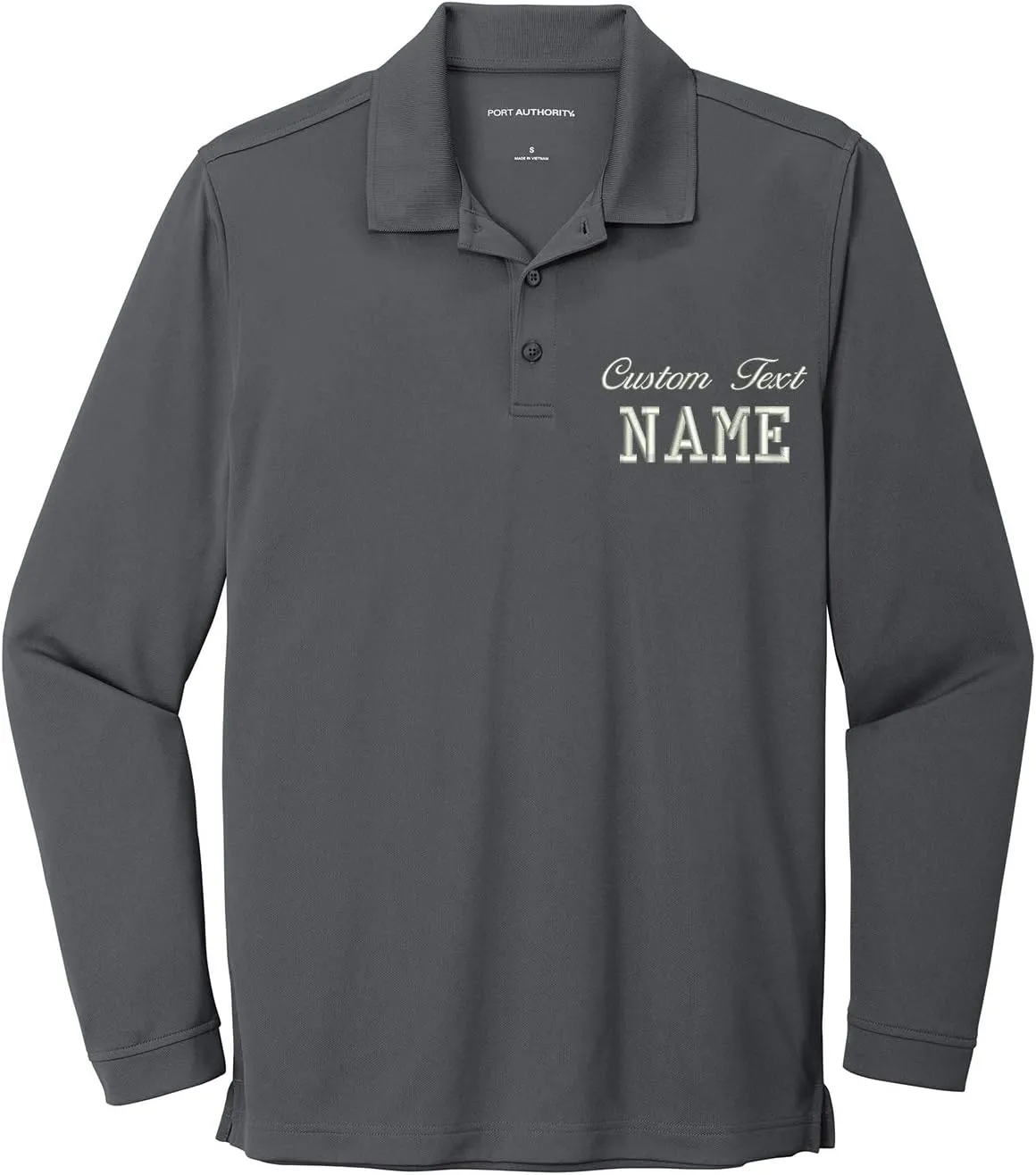 INK STITCH Custom Embroidery Stitching K110LS Men Long Sleeve Polo Shirts - 6 Colors
