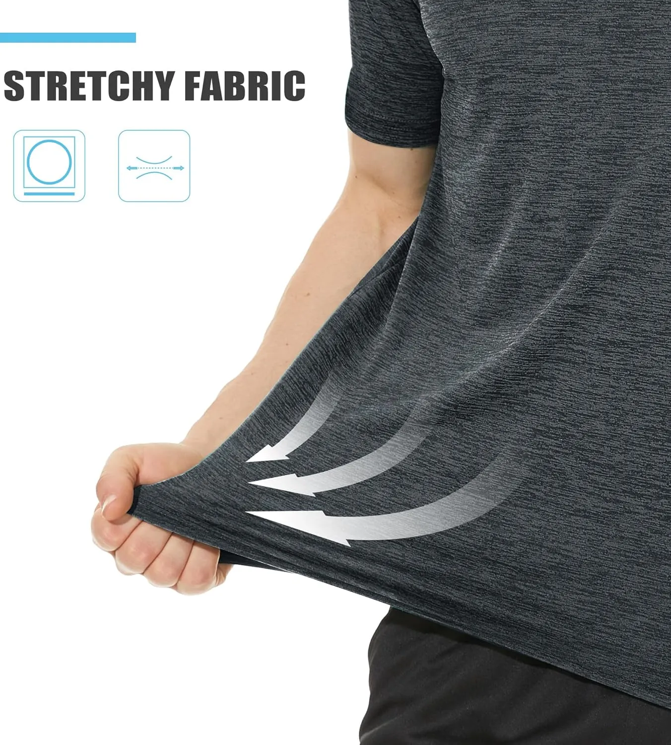TACVASEN Mens Workout Shirts Short Sleeve Athletic Dry Fit Tshirts Shirts Running Gym Crewneck T-Shirts