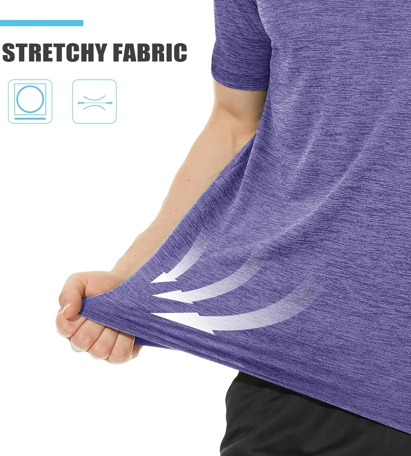TACVASEN Mens Workout Shirts Short Sleeve Athletic Dry Fit Tshirts Shirts Running Gym Crewneck T-Shirts